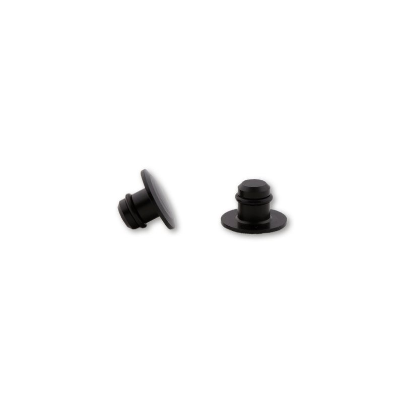 Tapones para rosca retrovisor aluminio CNC M10 - Negro brillo