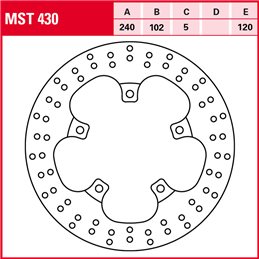 Aprilia Shiver Euro5 900 2021 - 2021 Disco Freno Trasero TRW