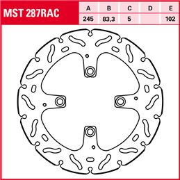 Ducati Hypermotard Euro5 950 2021 - 2024 Disco Freno Trasero TRW