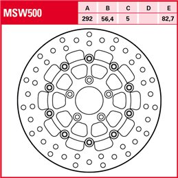 Harley Davidson XLR Sportster 883 2002 - 2003 Disco Freno Delantero TRW