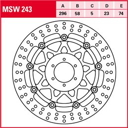 Honda CB F Hornet (PC34) 600 2000 - 2002 Disco Freno Delantero TRW