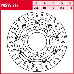 Honda CBR R ABS 250 2011 - 2014 Disco Freno Delantero TRW