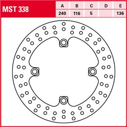 Honda CBR R Euro5 500 2021 - 2021 Disco Freno Trasero TRW