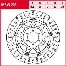 Honda CBR RR Fireblade 919 1992 - 1993 Disco Freno Delantero TRW
