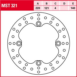 Honda CR R SM 250 1992 - 1997 Disco Freno Trasero TRW