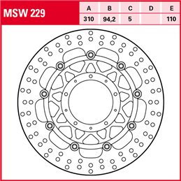 Honda VFR F (RC93) 800 2017 - 2020 Disco Freno Delantero TRW