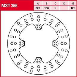 Kawasaki ZX9R Ninja 900 1998 - 2003 Disco Freno Trasero TRW