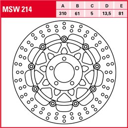 Kawasaki ZX9R Ninja 900 2000 - 2001 Disco Freno Delantero TRW
