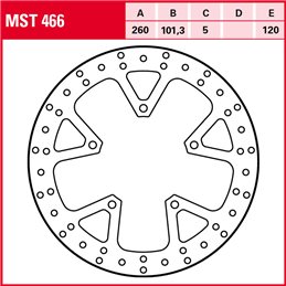 Peugeot Satelis Executive 500 2007 - 2013 Disco Freno Delantero TRW