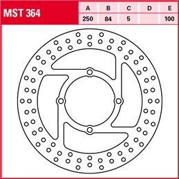 Suzuki GS E (2 Cil.) 500 1989 - 2000 Disco Freno Trasero TRW