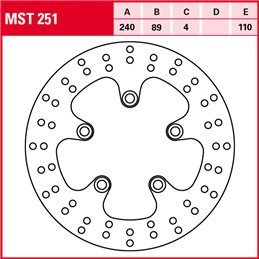 Suzuki GSX Inazuma 1200 1999 - 2001 Disco Freno Trasero TRW