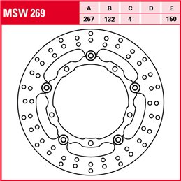 Yamaha HW Xenter 125 2012 - 2017 Disco Freno Delantero TRW