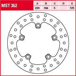 Yamaha MT10 SP Euro4 1000 2016 - 2020 Disco Freno Trasero TRW