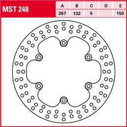 Yamaha XJR 1300 1999 - 2015 Disco Freno Trasero TRW
