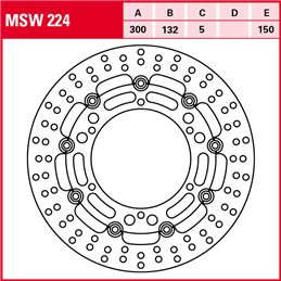 Yamaha YZF R6 600 1999 - 2002 Disco Freno Delantero TRW