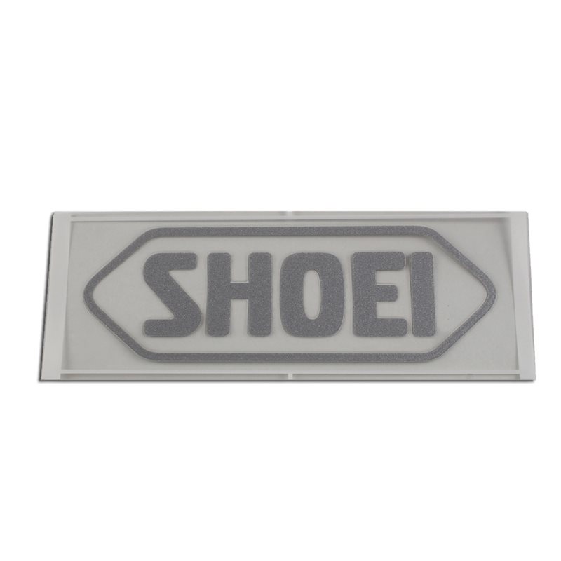 RECAMBIO SHOEI LOGO FRONTAL 95MM GRIS PLATA