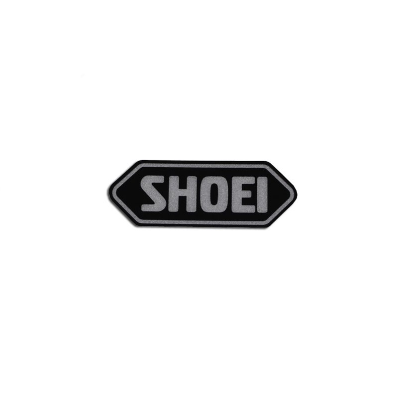 RECAMBIO SHOEI LOGO FRONTAL PEQUEÑO NEGRO / PLATA