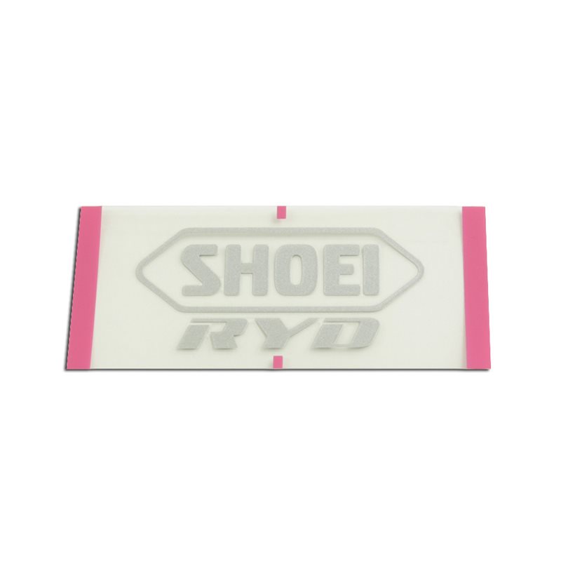 RECAMBIO SHOEI LOGO POSTERIOR RYD GRIS PLATA RECAMBIO SHOEI LOGO POSTERIOR RYD GRIS PLATA