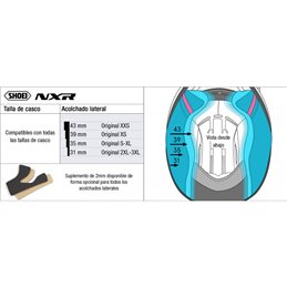 SHOEI NXR RECAMBIO SHOEI ACOLCHADO LATERAL