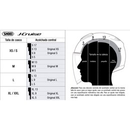 SHOEI J-CRUISE RECAMBIO SHOEI ACOLCHADO CENTRAL