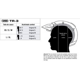 SHOEI TR-3 RECAMBIO SHOEI ACOLCHADO COMPLETO