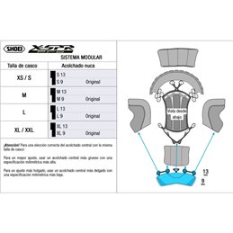 SHOEI X-SPR PRO RECAMBIO SHOEI ACOLCHADO NUCA