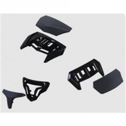 KIT 3 VENTILACIONES ATOM NEGRO BRILLO