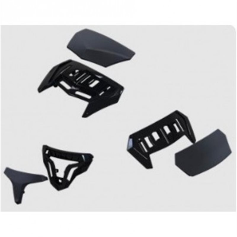 KIT 3 VENTILACIONES ATOM NEGRO BRILLO
