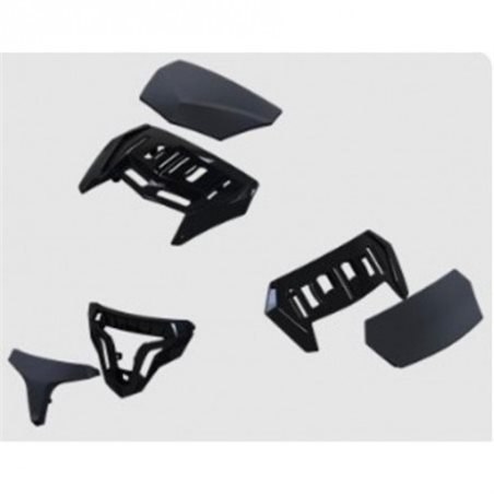KIT 3 VENTILACIONES ATOM NEGRO BRILLO