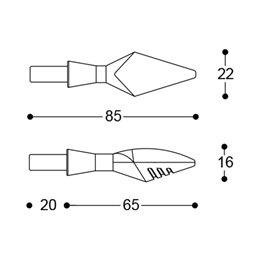 INTERMITENTES LED X-LED NARANJA BARRACUDA