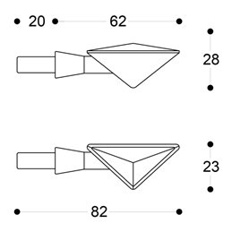 INTERMITENTES Z LED PLATA B-LUX BARRACUDA