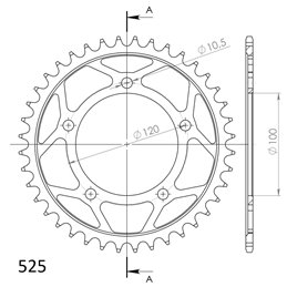 APRILIA DORSODURO ABS 1200 2011-2016 CORONA EN ACERO DE 40 DIENTES