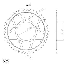 APRILIA DORSODURO FACTORY 750 2010-2013 CORONA EN ACERO DE 46 DIENTES