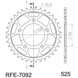 CORONA EN ACERO DE 42 DIENTE
S BENELLI TRK 502 ABS EURO4 2017-2020