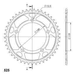 BMW F 850 GS ADVENTURE EURO5 2021-2024 CORONA EN ACERO DE 45 DIENTES