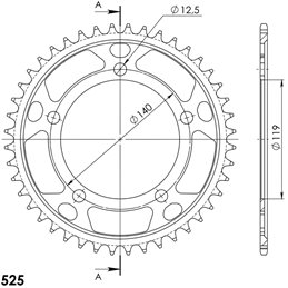 CORONA EN ACERO DE 44 DIENTE
S BMW F 850 GS EURO5 2021-2022