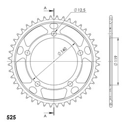 BMW F R DCT EURO5 900 2021-2022 
	CORONA EN ACERO DE 44 DIENTE
S