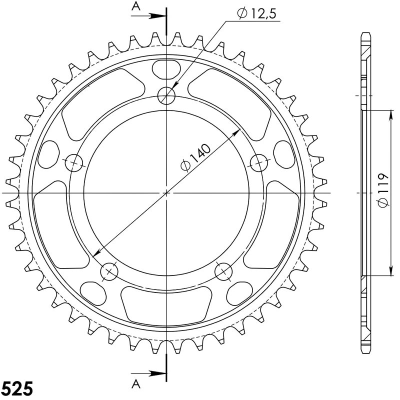 CORONA EN ACERO DE 44 DIENTE
S BMW F R EURO5 900 2021-2022