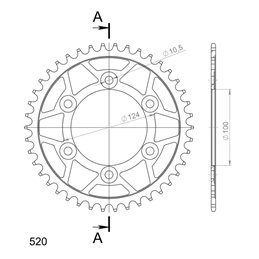 DUCATI MONSTER 695 2006-2008 CORONA EN ACERO DE 42 DIENTES