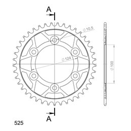 DUCATI MONSTER 750 1998-2001 CORONA EN ACERO DE 41 DIENTES
