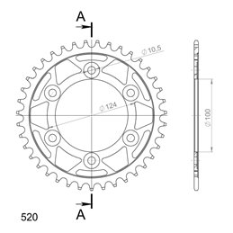 DUCATI SPORT 800 2003-2005 CORONA EN ACERO DE 39 DIENTES