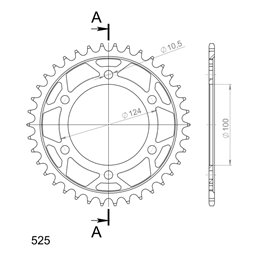 DUCATI SPORT CLASSIC PAUL SMART LE 1000 2006-2006 CORONA EN ACERO DE 38 DIENTES