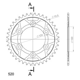 DUCATI SUPERSPORT IE 750 1999-2002 CORONA EN ACERO DE 40 DIENTES