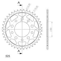 HONDA CB 500 1994-2003 CORONA EN ACERO DE 40 DIENTES