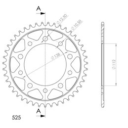 HONDA CB F HORNET 600 2007-2014 CORONA EN ACERO DE 43 DIENTES