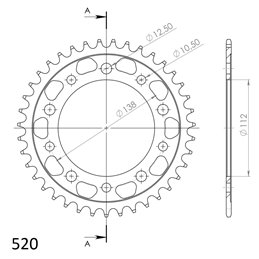 HONDA CB XA ABS 500 2013-2016 
	CORONA EN ACERO DE 41 DIENTE
S
