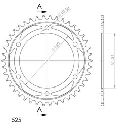 HONDA CBR RR 600 2007-2008 CORONA EN ACERO DE 41 DIENTES