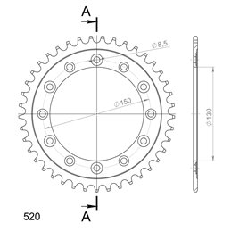 HONDA NX AX1 250 1988-1993 CORONA EN ACERO DE 41 DIENTES