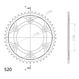 HONDA XR L 650 1993-2012 CORONA DE 45 DIENTES