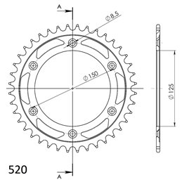 HUSQVARNA SVARTPILEN EURO5 701 2021-2022 CORONA EN ACERO DE 40 DIENTES
